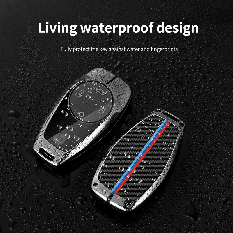 GPRGIT Carbon Fiber Zinc Alloy Car Key Case Cover for Leapmotor T03 S01 C11 Smart Keychain Accessories