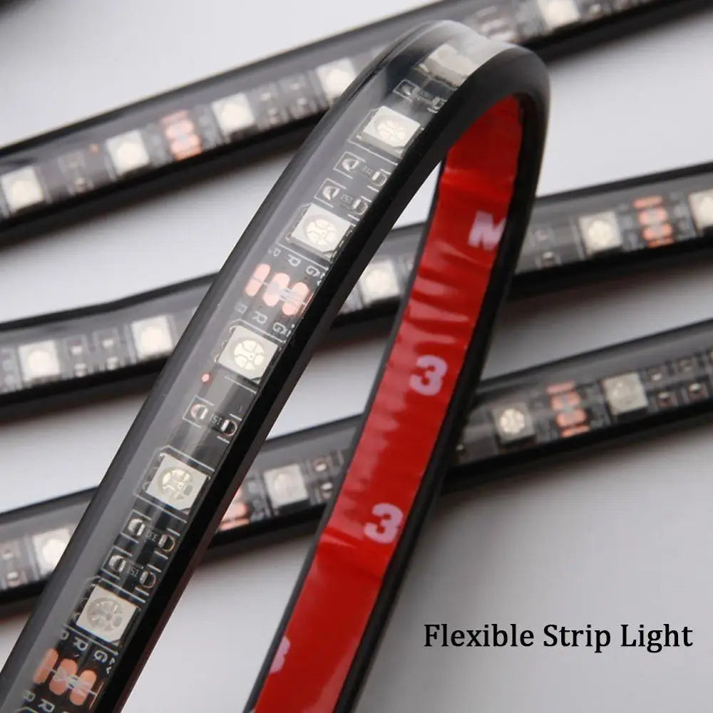 GPRGIT Remote 5050 RGB Car LED Strip Lamp USB Ambient Atmosphere Decoration Interior Light 12V 72W