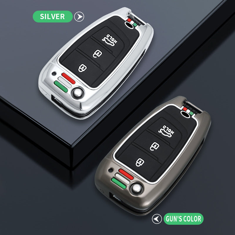 GPRGIT Zinc Alloy Car Folding Key Case Cover for Hyundai Elantra Solaris Tucson I30 I35 I40 KONA Genesis Santa Fe Azera