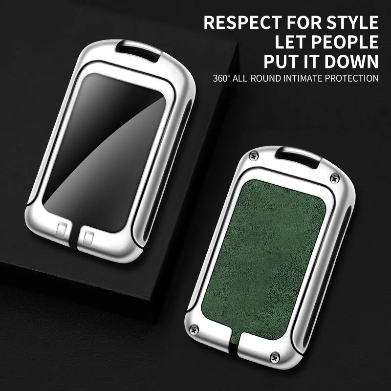 GPRGIT Zinc Alloy Leather Car Logo Key Case Cover Shell for Volvo S90 S60 XC60 XC40 V60 V90 Key Protector Fob Auto Accessories
