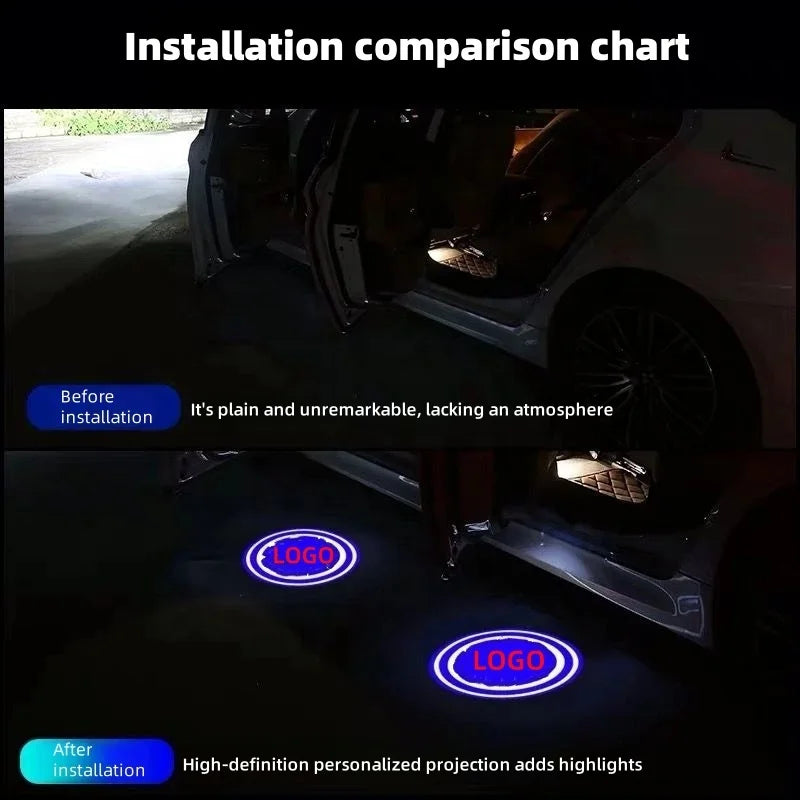 2/4 Pcs LED Logo Door Projection Welcome Light for VW Golf 5 6 7 GTI GTD GTE Touareg CC Passat Tiguan