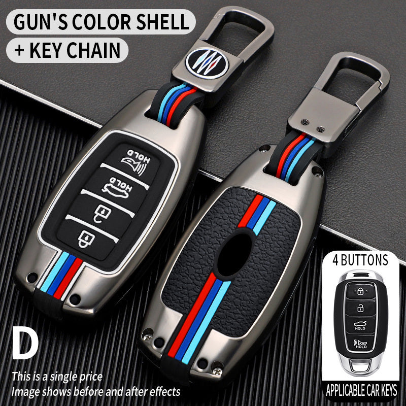 GPRGIT Zinc Alloy Car Key Case Cover Holder for Hyundai KONA KAUAI Solaris Azera Elantra Grandeur IG Accent Santa Fe
