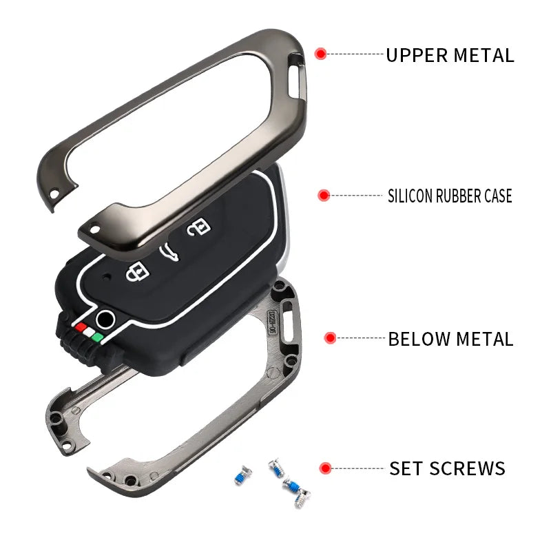 GPRGIT Zinc Alloy Car Key Shell Cover Case for VW Golf 8 Mk8 GTI GTD R ID3 ID4 2020 for Skoda Octavia A8 2021 SEAT Leon MK4 Accessories