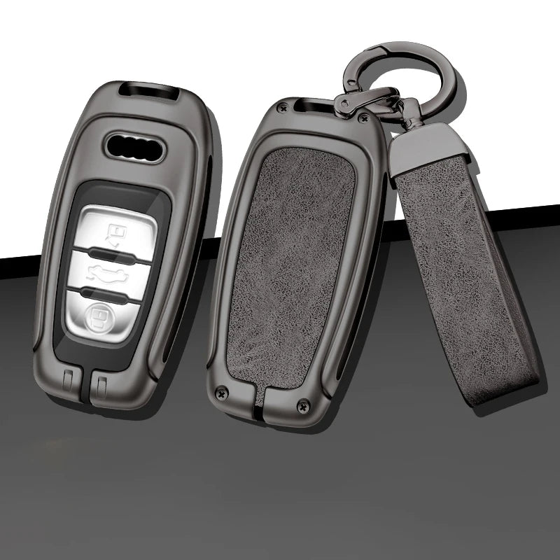 GPRGIT Custom Car Logo Metal Leather Car Key Case for Audi A1 A3 8V A4 B8 B9 A5 A6 C7 A7 A8 Q3 Q5 Q7 S4 S6 S7 S8 R8 TT Auto Accessories