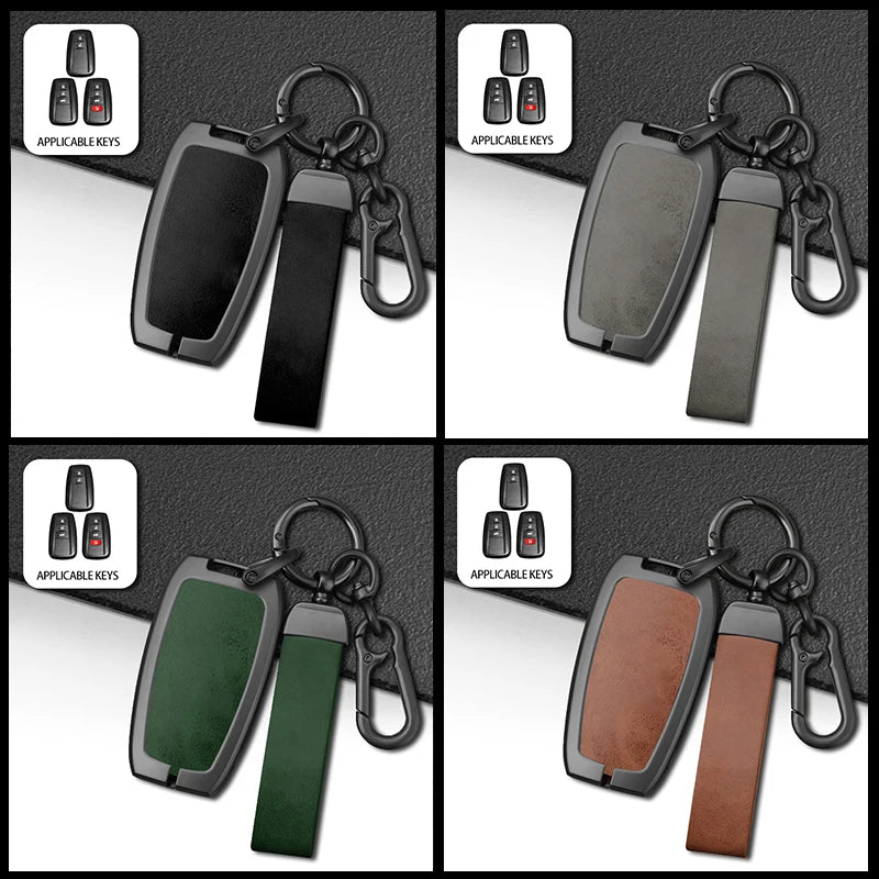 GPRGIT Car Key Case Cover for Toyota CHR Camry Prius Land Cruiser Prado Furniture Corolla Yaris RAV4 Highlander Zinc Alloy Accessories