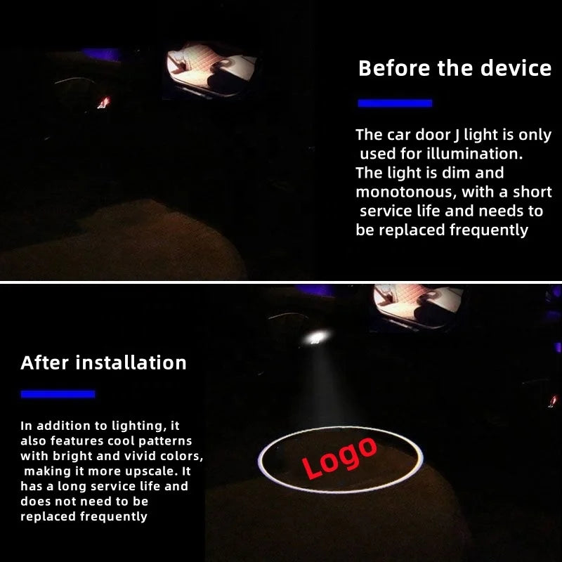 Universal Car Welcome Light 5W HD Projection Door Logo Light for Audi