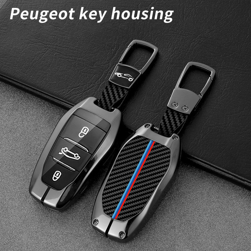 GPRGIT Car Key Case for Peugeot 208 2008 308 3008 4008 5008 408 508 107 301 Citroen C4L C6 C3-XR Picasso C4 CACTUS C5 DS4 DS5 Keyfob