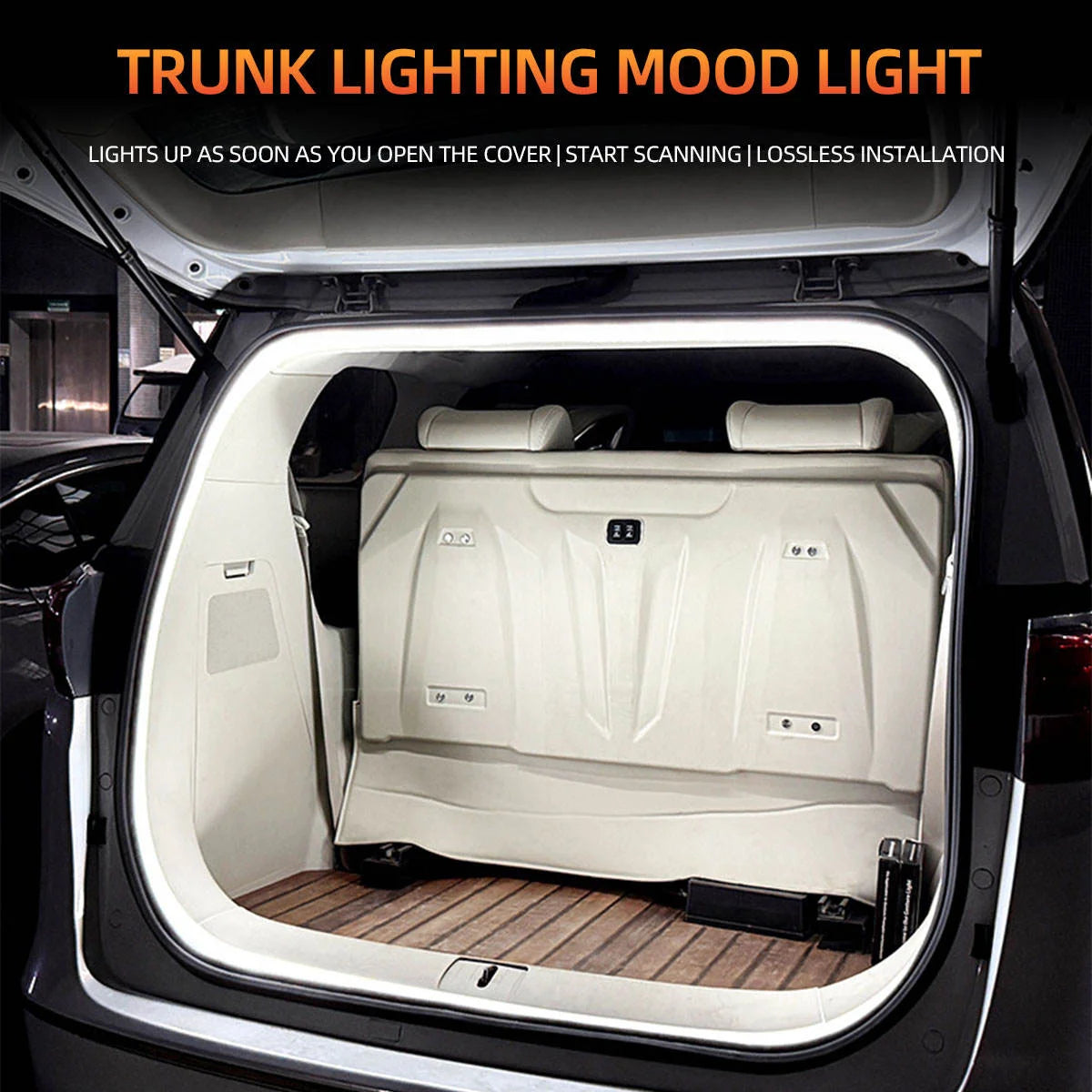 GPRGIT 12V Waterproof Soft LED Neon Strip Trunk Light White/Warm White
