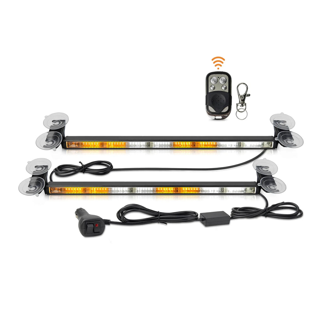 High Visibility Emergency Strobe Visor Light Bar Traffic Advisor Wireless Remote Flashing Flash Light System For Cars Trucks