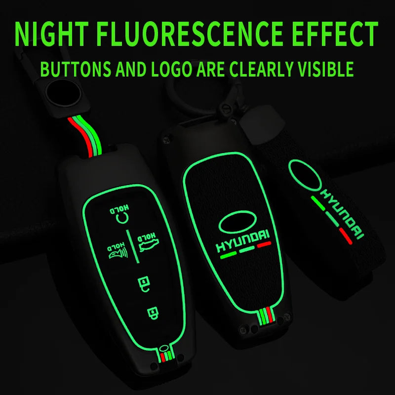 GPRGIT Zinc Alloy 3/4/5 Button Car Key Shell for Hyundai Santa Fe Tucson 2022 NEXO NX4 Atos Solaris Prime 2021
