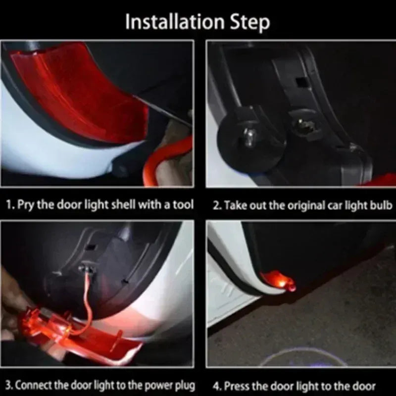 GPRGIT LED Car Door Badge Light Projector Courtesy Ghost Shadow Welcome Lamps for JAC S3 S5 A30 A13 T6 T8 M4 M2 Car Decoration
