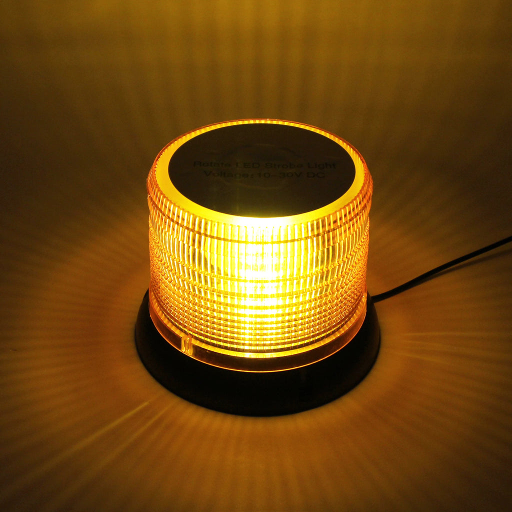 New School Bus Rotating Amber Beacon Light 80led Flashing Signal Lights Truck Van Strobe Warning Lamp