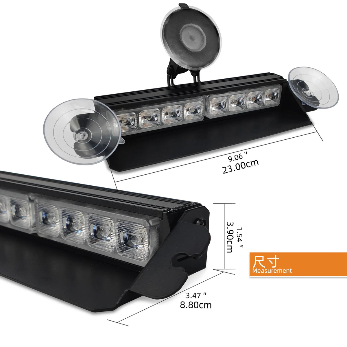 GPRGIT LED Dash Light 16W 12V 6000LM Interior Mount Emergency Vehicle Warning Strobe Light