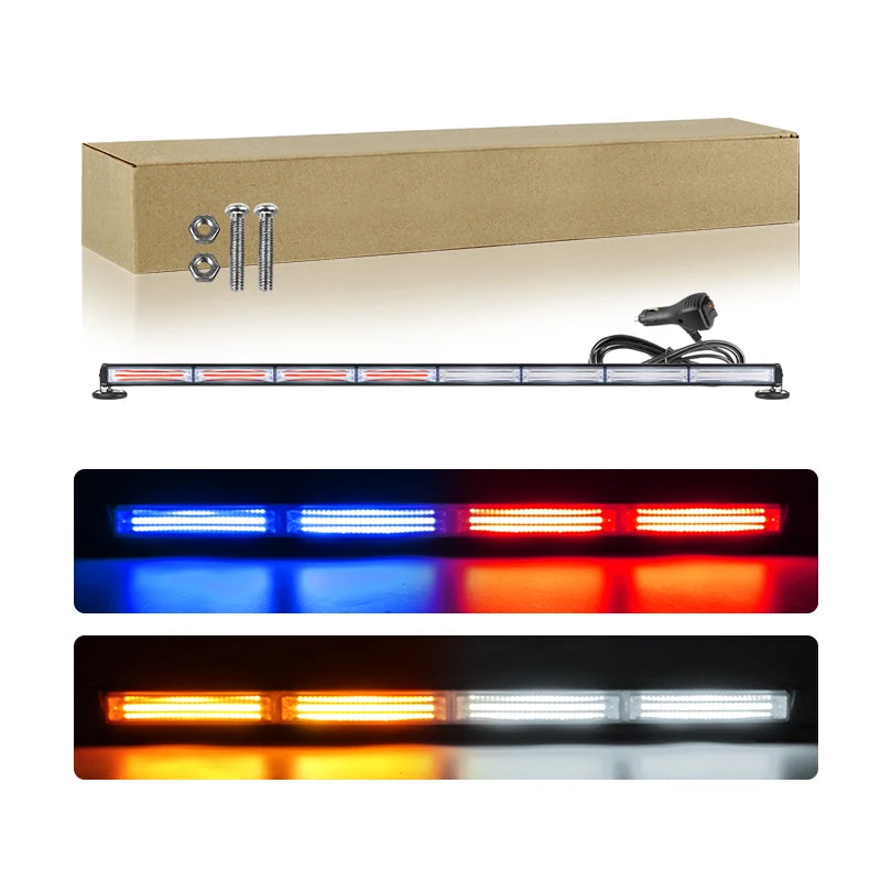 Hengjian Factory Wholesale DRL Strip Flashing Lamp Led Strobe Light Adjustable Magnetic Suction Cups 119cm Car Ceiling Light