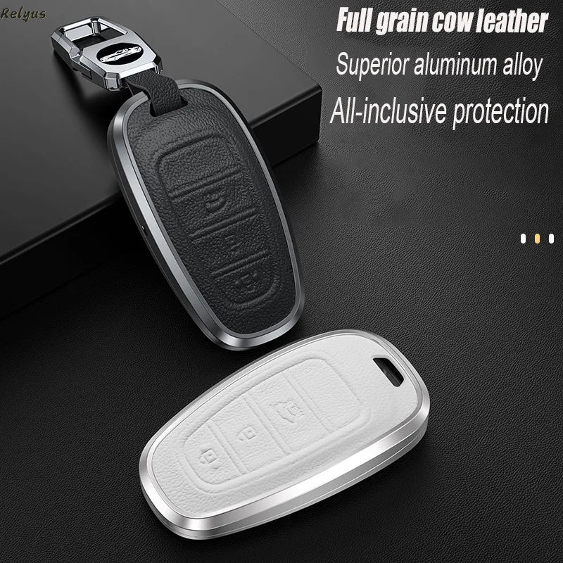 GPRGIT New Aluminum Alloy Car Key Shell Case for Hyundai Sonata Tucson NX4 Santa Fe 2020 2021 2022 Keychain Auto Accessories