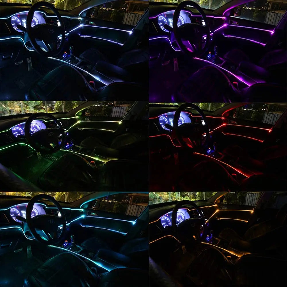 GPRGIT Car LED RGB Color Changing Fiber Optic Edge LED PMMA Acrylic Light Guide Panel Plate 12V