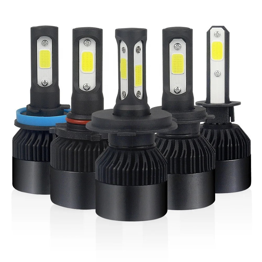 Car Headlights H1 H3 H7 H4 9005 9006 HB3 HB4 H8 H11 COB LED Lights for Auto Headlamps Bulbs of Fog Lamps 6000K 12V 24W