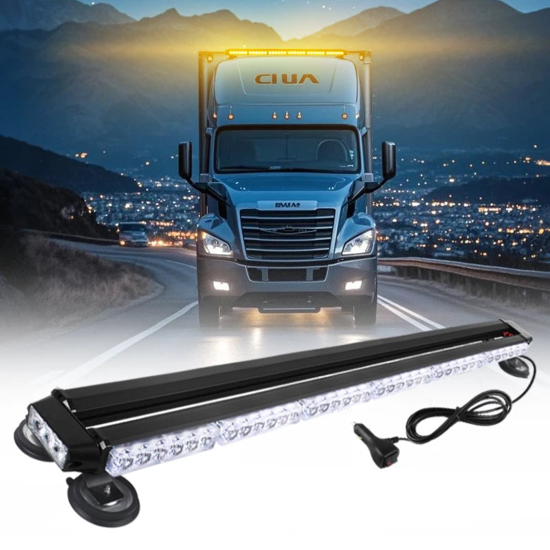 96cm 4-side Automotive 78w Led Rooftop Strobe Warning Light Bar Emergency Lights With Magnetic Mount 12v-24v For Truck/pickup