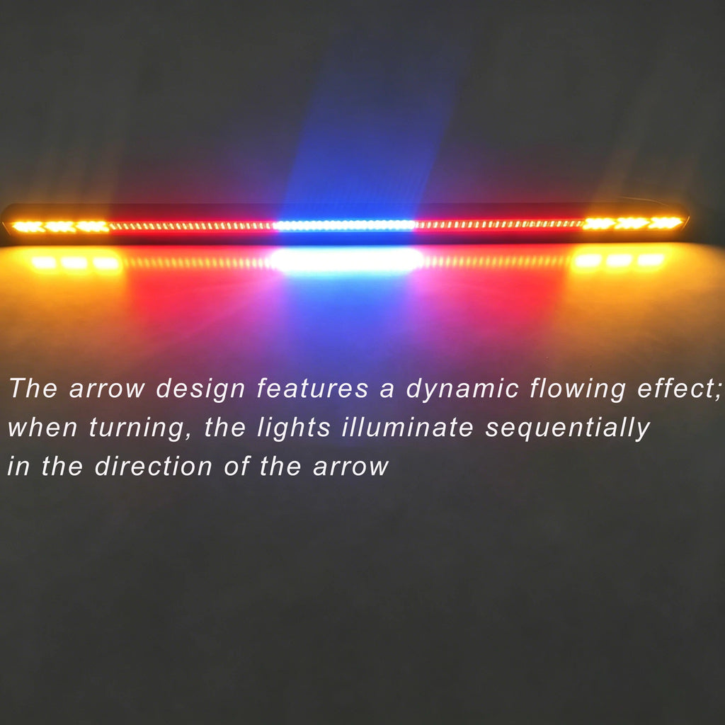 GPRGIT 12V LED Traffic Advisor Arrow Stick Light Bar 216 LED Sequential Strobe Suction Cup Mount