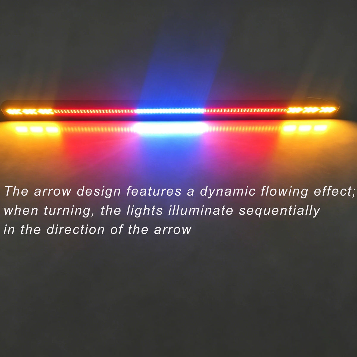 GPRGIT 12V LED Traffic Advisor Arrow Stick Light Bar 216 LED Sequential Strobe Suction Cup Mount