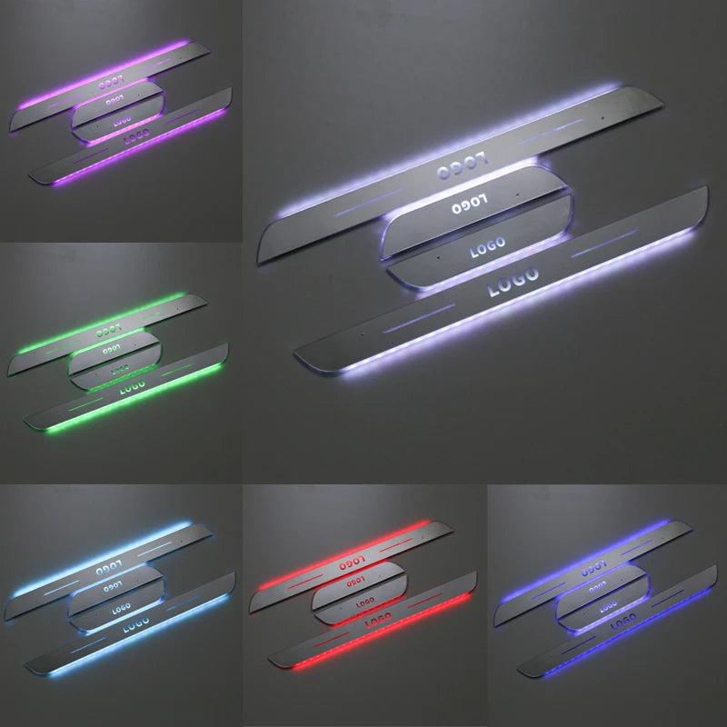 GPRGIT Wireless LED Illuminated Logo Welcome Door Sill Scuff Plate Light 5.1V