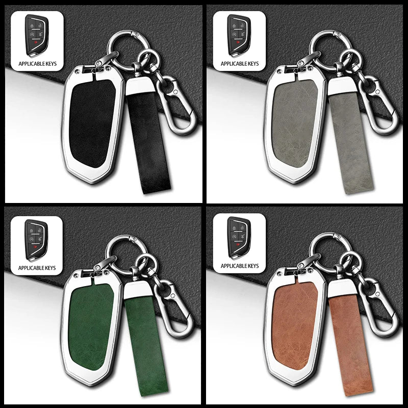GPRGIT Metal Car Key Shell Cover Case for Cadillac Escalade CT4 CT4-V CT5 XTS CT6 C8 for GMC Yukon 2021 2022 Remote Fob