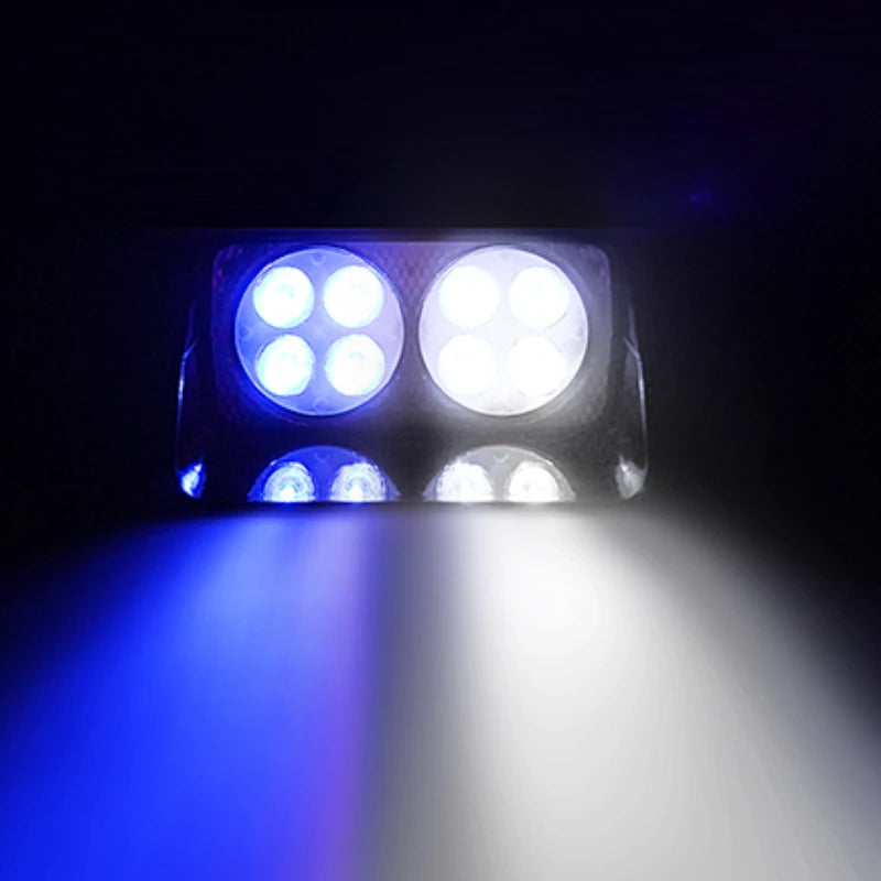 New Car Windshield S8 LED Warning Light Red Blue Strobe Lights Emergency Suction Cup 12V IP65 Waterproof Universal Fitment
