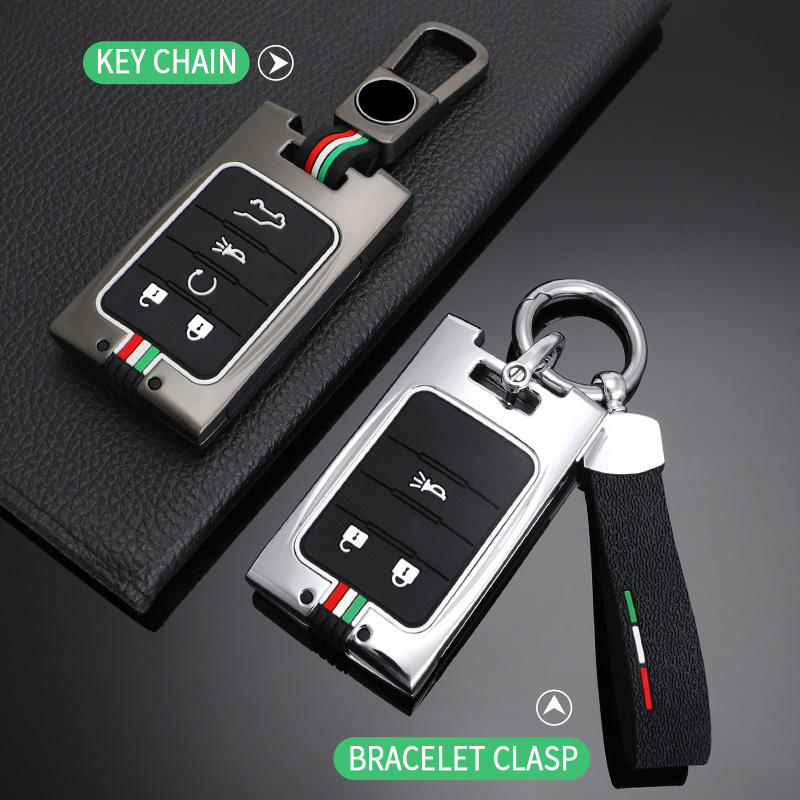 GPRGIT Zinc Alloy Car Key Case Protector Cover for Chevrolet Corvette C7, Cadillac CTS, ATS, CTS-V, XTS, SRX, Escalade