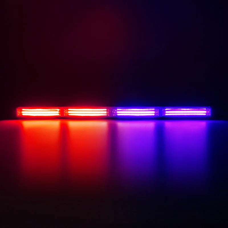 23 Inch Vehicle LED Warning Light Bar Safety Caution Emergency White Amber Strobe Light Bars for Trucks ATV Tow Tractor 12V 24V
