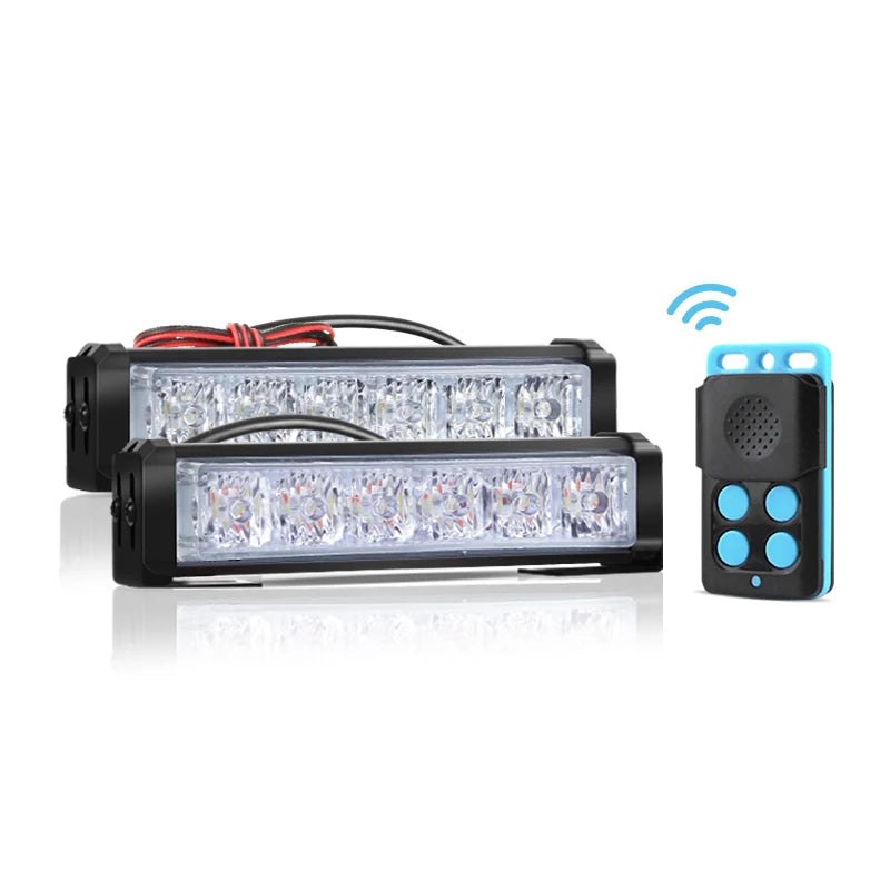 Vehicle LED Strobe Warning Light Emergency Flashing Lights Car Truck Warning Strobe Light Bar with Remote Control 12V 24V