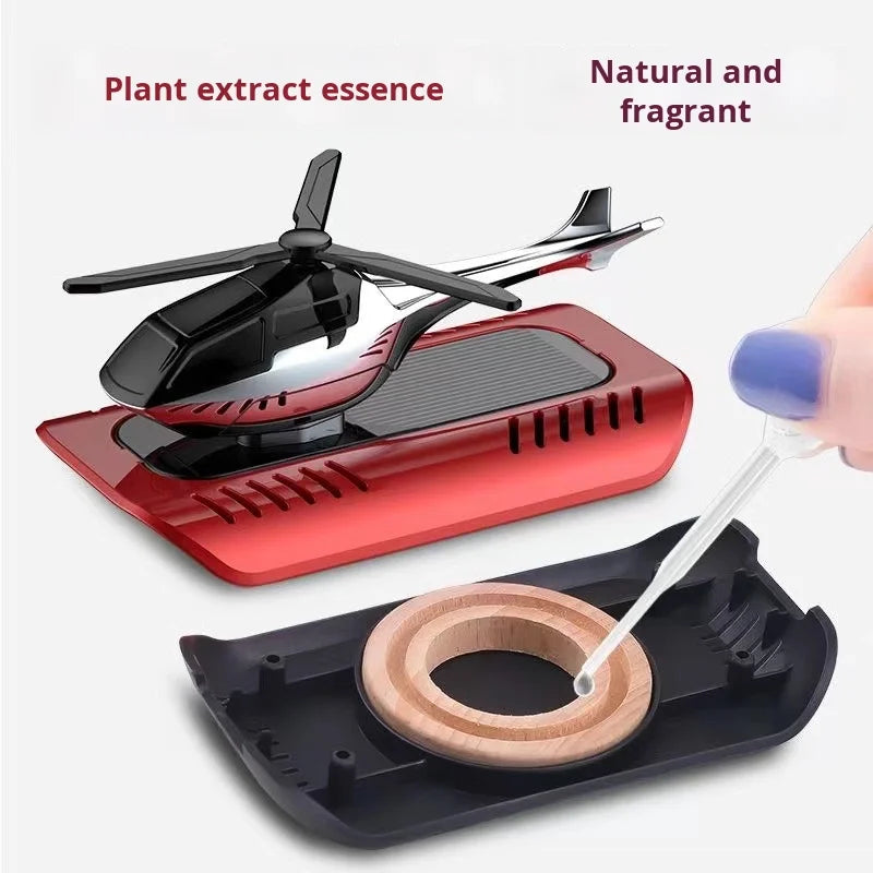 GPRGIT Solar Airplane Car Aromatherapy Dashboard Ornament Plastic Solar-Powered 5ml