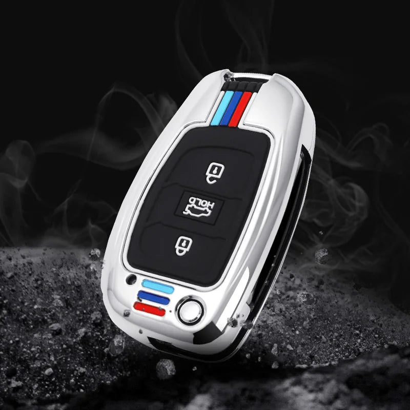 GPRGIT New Flip Zinc Alloy Car Key Case for Hyundai IX25 IX35 Elantra Solaris Sonata Santa Fe Sport Tucson Holder Keychain Accessories