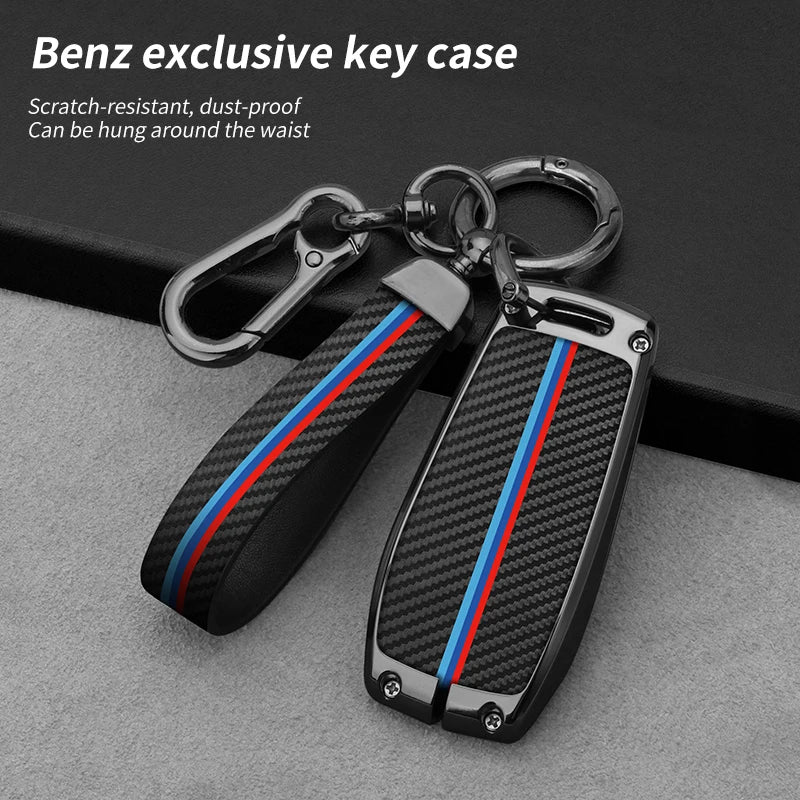 GPRGIT Car Logo Key Case for Mercedes Benz A B C E S G Class AMG GLA CLA GLC GLB GLS CLE W177 W176 W221 W204 W205 W213 W222 X167