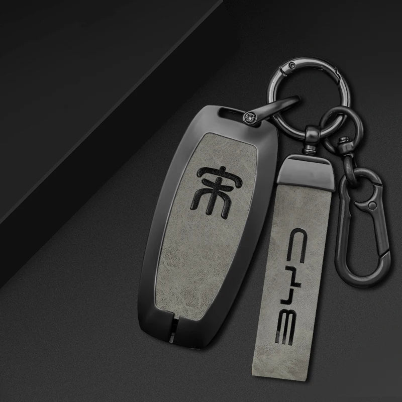 GPRGIT Car Key Case Cover for BYD Song Song Plus Atto 3 Han EV Tang DM 2023 Metal Remote Fob