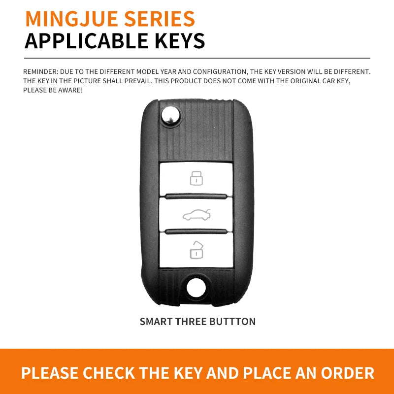 GPRGIT Zinc Alloy Leather Car Remote Key Case Cover for MG MG6 ZS HS Protector Keychain
