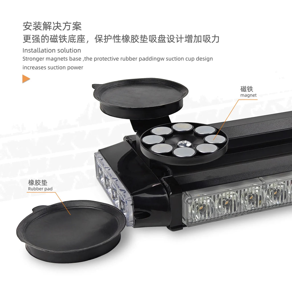 Remote Control Led Flashing Strobe Light Bar Car Emergency Warning Vehicle Roof Guiding Light Magnetic Stick Pole Ceiling Light