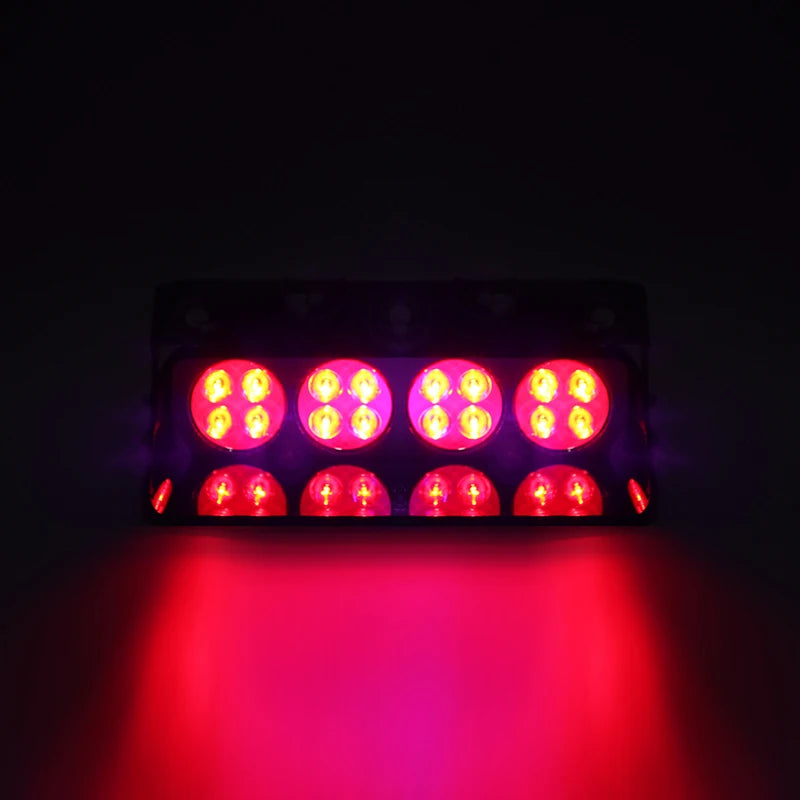 16W Vehicle LED Warning Light Dash Deck Signal Lamps Flash Dash Emergency Flashing Windshield Strobe Light 12V