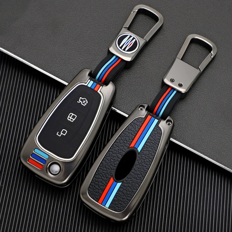 GPRGIT Zinc Alloy Car Key Case Cover for Ford Focus Mk2 Mk3 2 3 Kuga Edge Ranger Mondeo s Max c Max 2008-2016 Protector Keyless