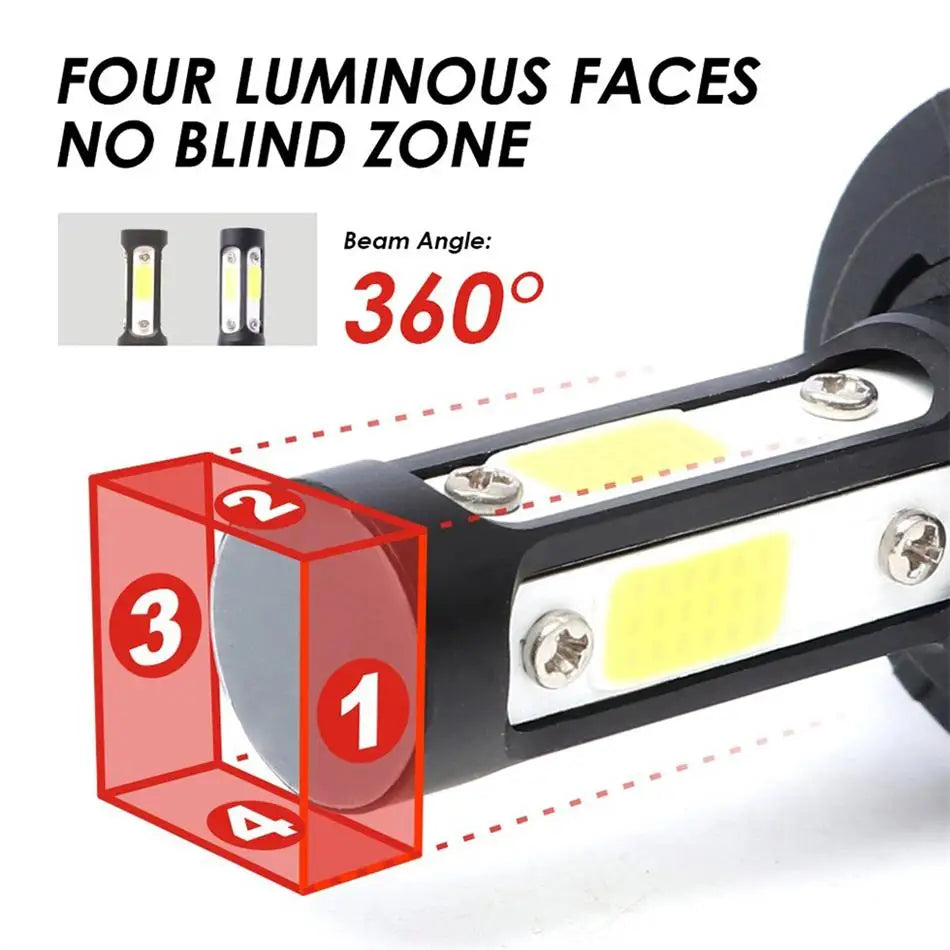 Car Headlights H7 H4 9005 HB3 9006 HB4 H11 Cob LED Lights for Auto Headlamps of Fog Bulbs 6500K X7