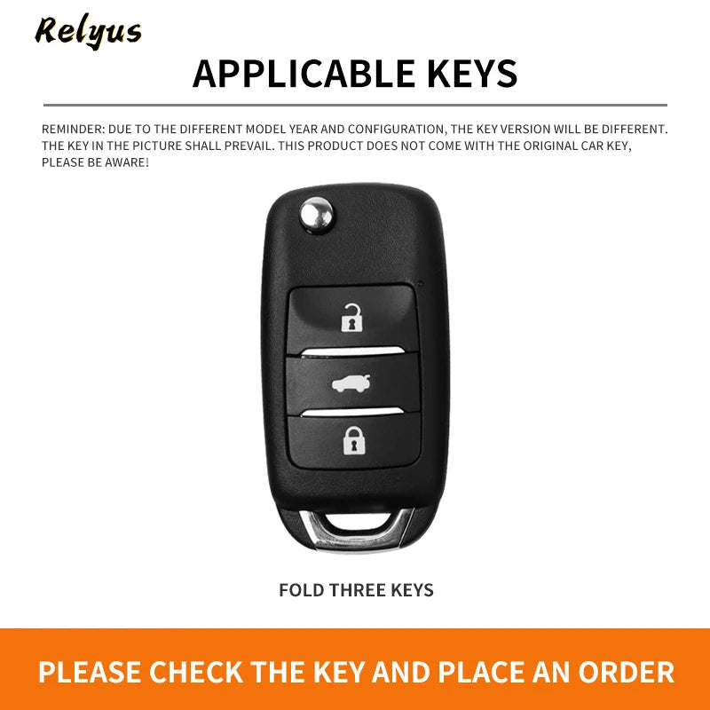 GPRGIT Metal Leather Car Key Case Cover for Changan CS75 CS55 CX70 RAETONCC ALSVIN EADO(X70A) CS15 Keyless Protector Shell