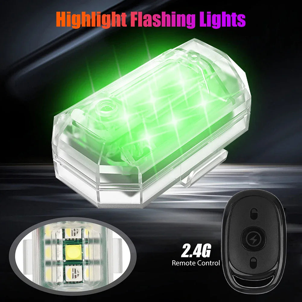 GPRGIT Wireless LED Strobe Light 7 Colors Battery Operated Waterproof High Brightness Flashing Motorcycle Drone Lights