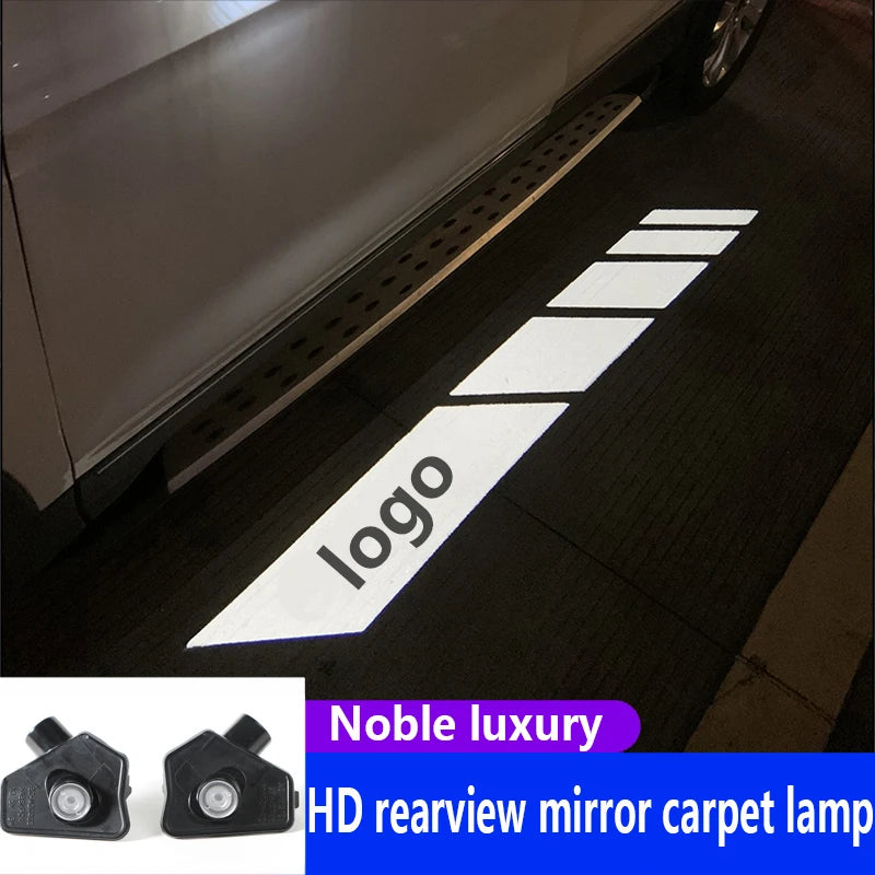 GPRGIT 2pcs 12V LED Rearview Mirror Welcome Shadow Lamp for W176 W246 W204 W212 Laser Projector Ghost Modification