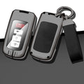 GPRGIT Metal Leather Car Logo Key Case for Toyota Camry Corolla RAV4 Highlander Avalon 2015-2017