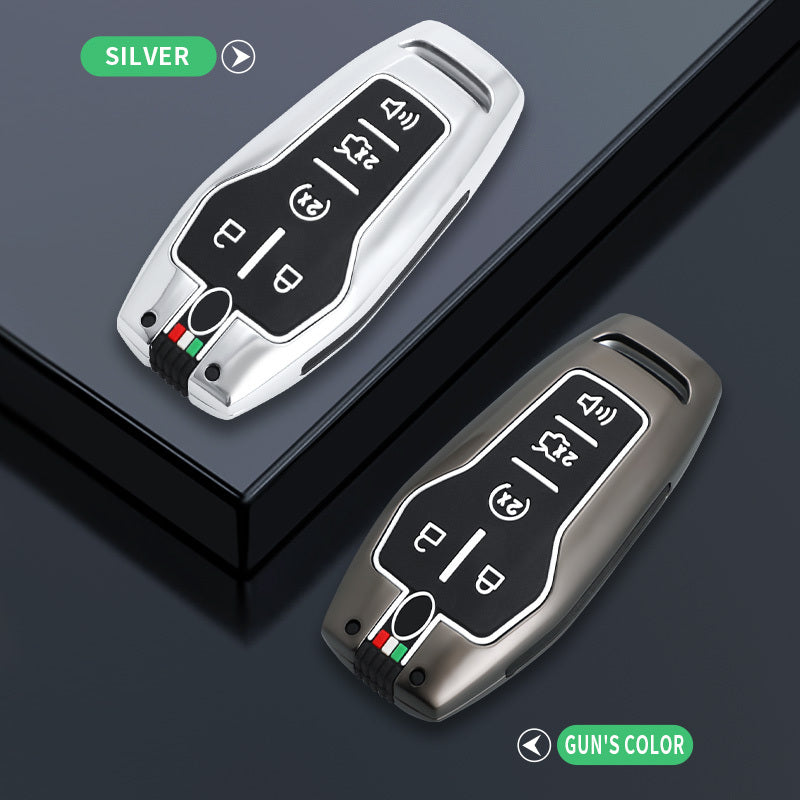 GPRGIT Zinc Alloy Car Key Cover Case for Ford Fusion Mondeo Mustang F-150 Explorer Edge 2015 2016 2017 2018 2019