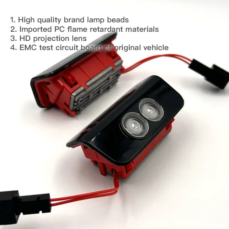 GPRGIT Dynamic Car Door Welcome Light for Benz GLC E C Class S W206 EQE EQS SUV W223 2024 Dual Lens Glass LED Laser Projector HD