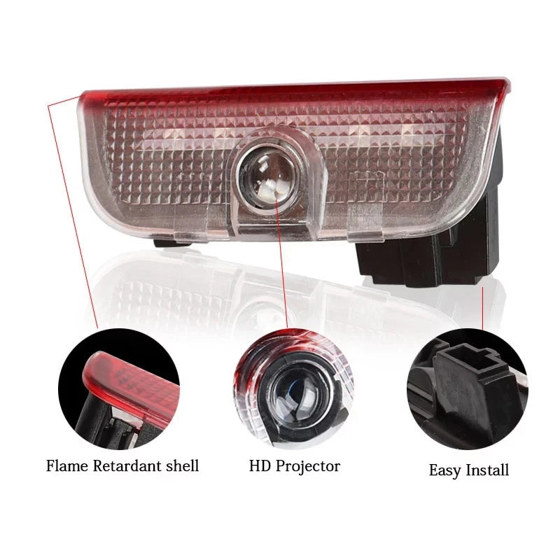 GPRGIT LED Door Welcome Logo Light 3D Car Door Courtesy Lamp for Volkswagen