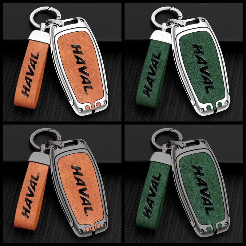 GPRGIT Zinc Alloy Leather Key Case Cover Shell for Great Wall Haval Hover H1 H4 H6 H7 H9 F5 F7 H2S GMW Coupe Key Fob Auto Accessories
