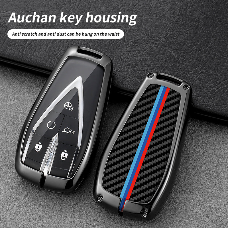 GPRGIT Car Carbon Fiber Key Case Cover Fob for Changan CS75 Plus CS55 UNI-K UNI-T UNI-V Oshan X5 X7 Eado Keychain Accessories