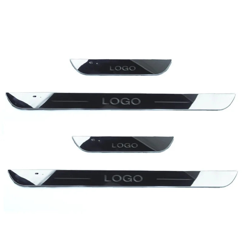 GPRGIT Multi Color Acrylic Illuminated LED Car Door Sill Plate
