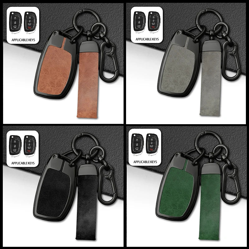 GPRGIT Car Key Case Fob Keychain for Hyundai Solaris Creta Ix25 Kona Tucson Sonata FE I40 Elantra Ix35 I20 Ix45 HB20 Accent